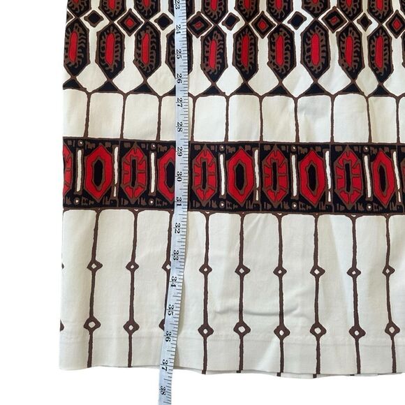 Talbots Red, Black & White Abstract Geometric Print Sleeveless Dress Size 8 - Picture 6 of 8